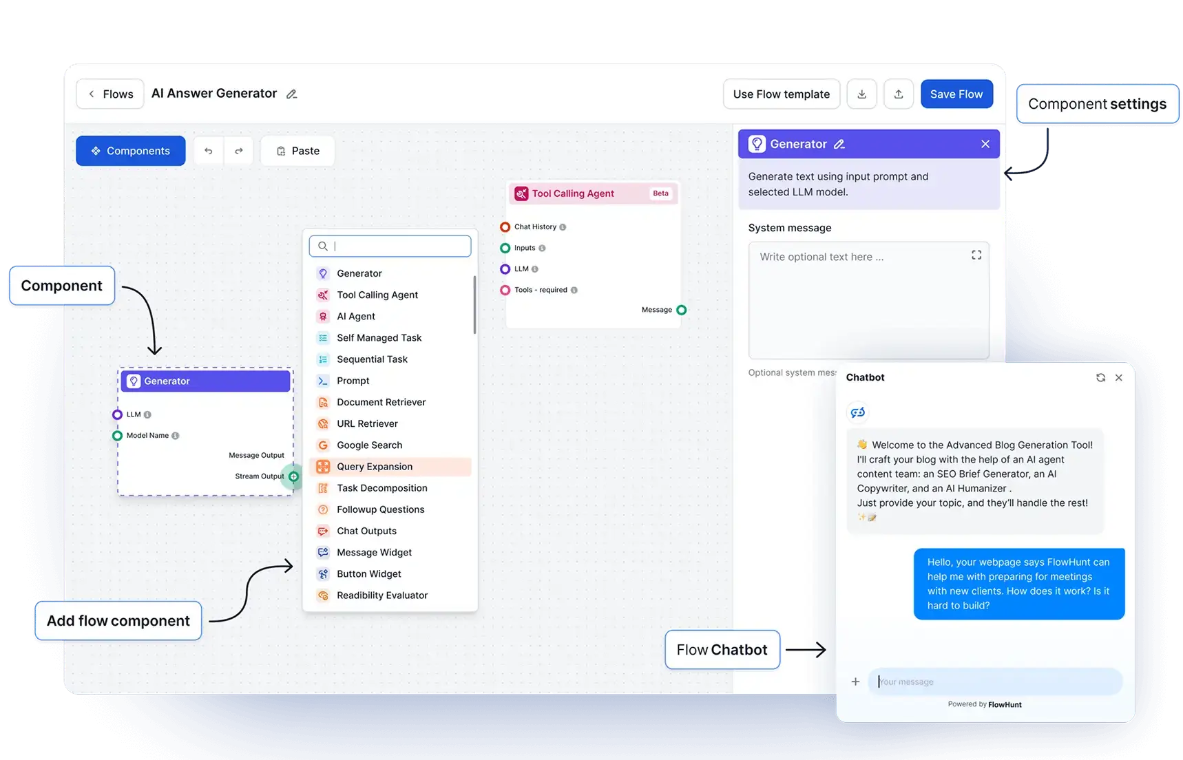 Overview of FlowHunt Builder