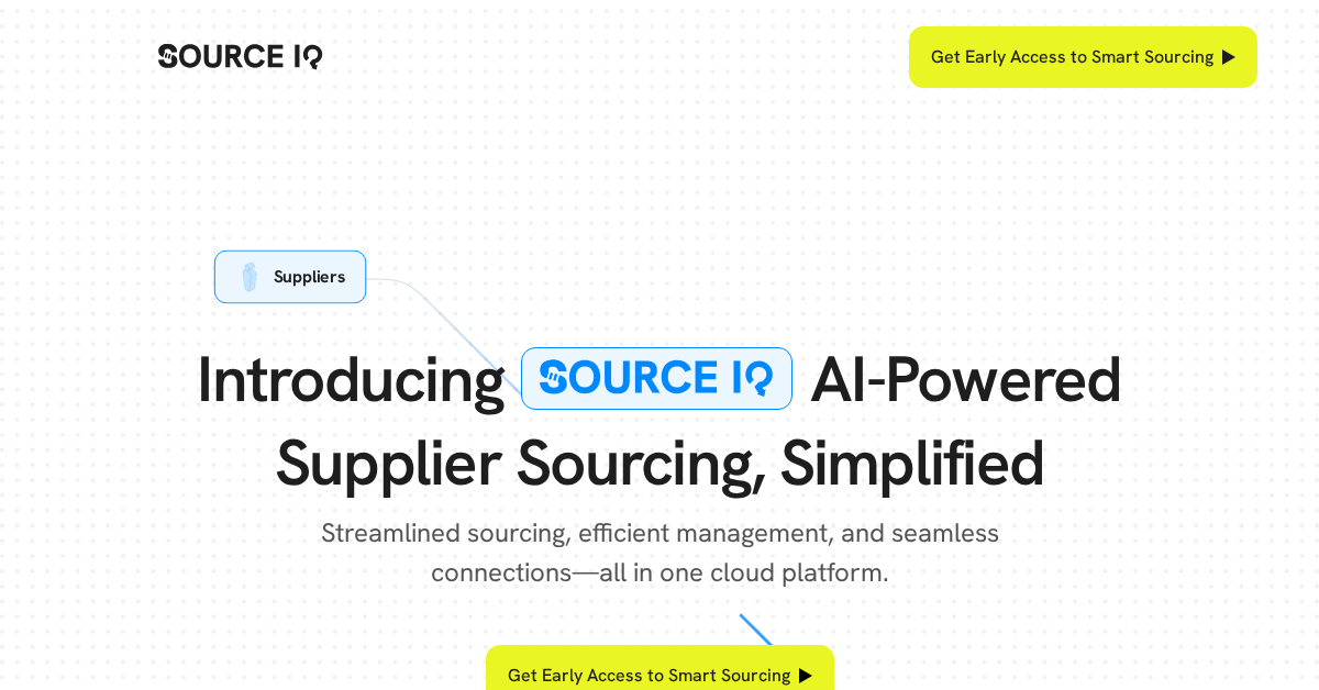 SourceIQ Review: AI-Powered Supplier Sourcing