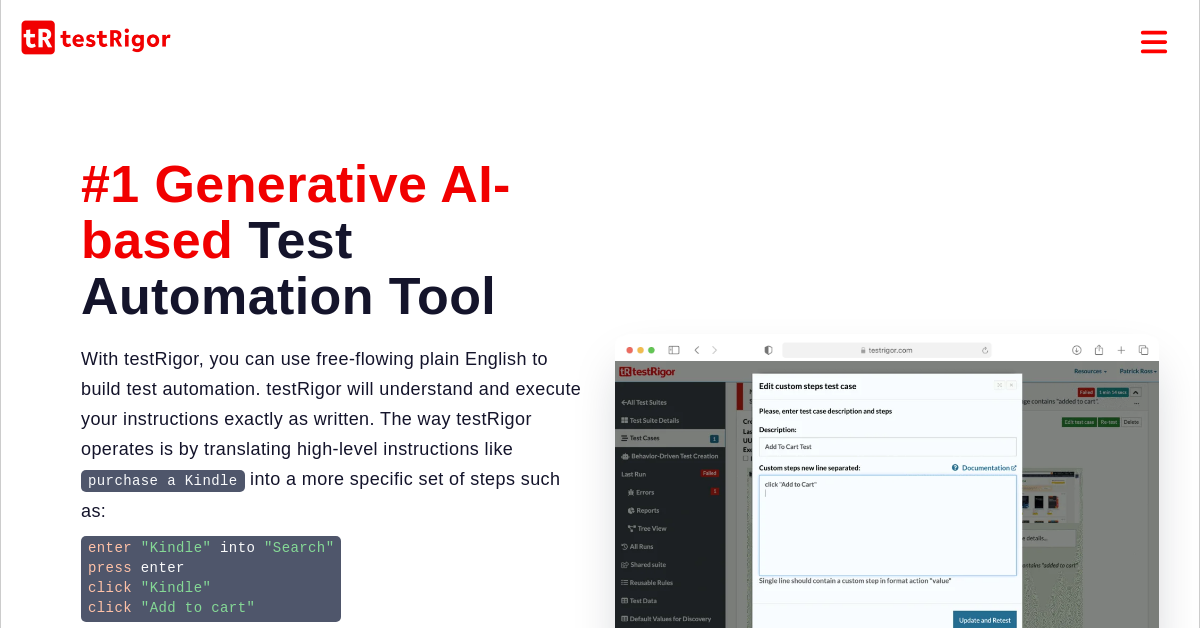 TestRigor Review: AI-Powered Codeless Test Automation